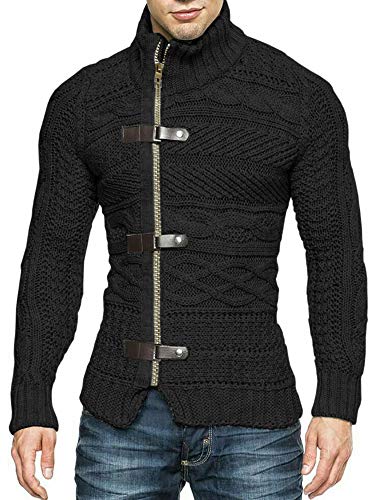 Karlywindow Men's Cable Knit Cardigan Karlywindow Men's Cable Knit Cardigan